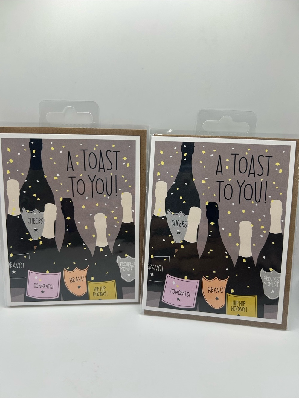 Celebration “A Toast to You!” Set of 2 cards 🍾